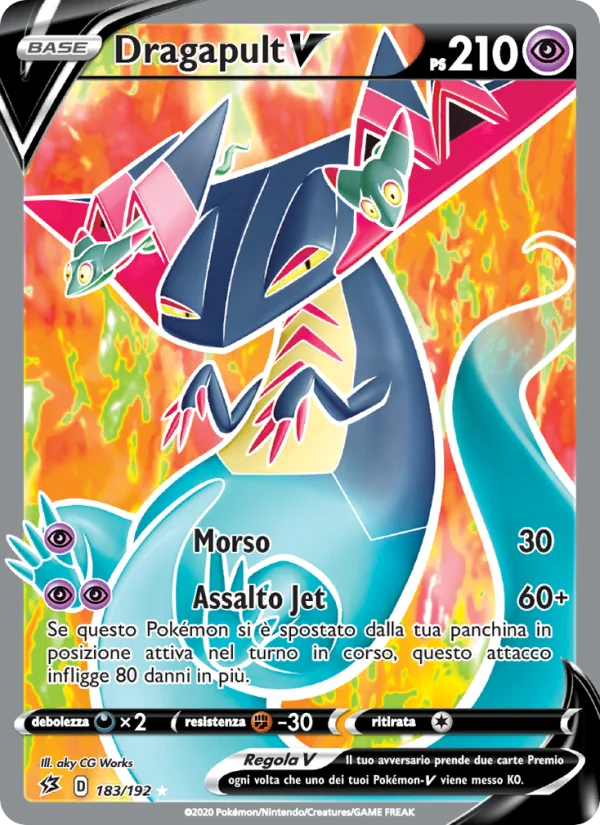 Dragapult V Fragore Ribelle carta Pokémon italiana UR