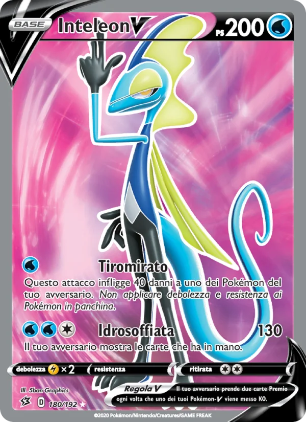 Inteleon V Fragore Ribelle carta Pokémon italiana UR