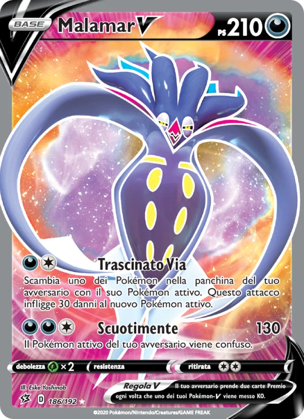 Malamar V Fragore Ribelle carta Pokémon italiana UR