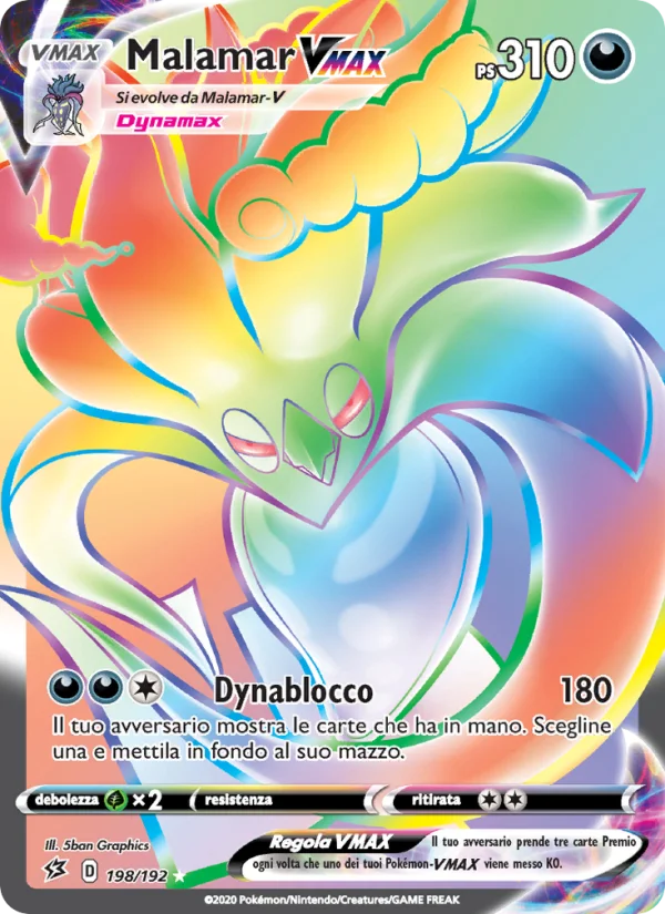Malamar VMAX Fragore Ribelle carta Pokémon italiana RR