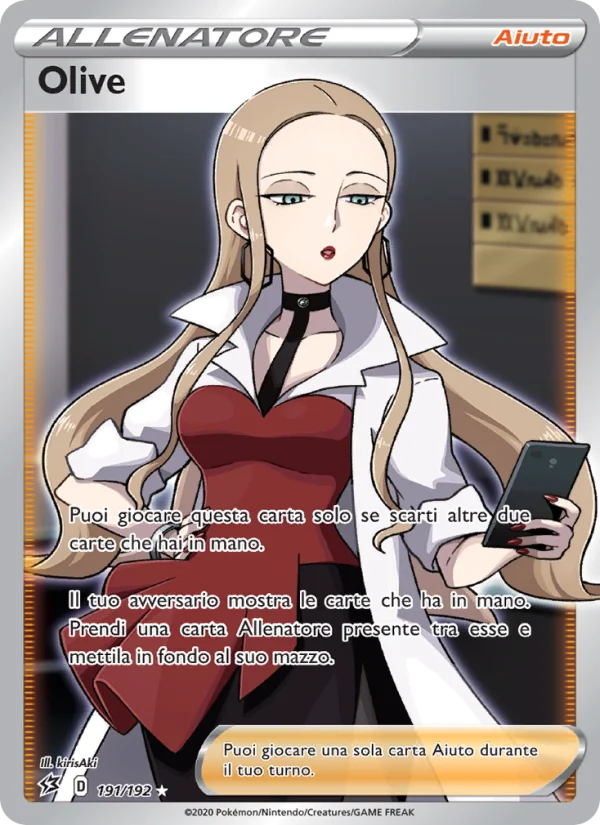 Olive Fragore Ribelle carta Pokémon italiana UR