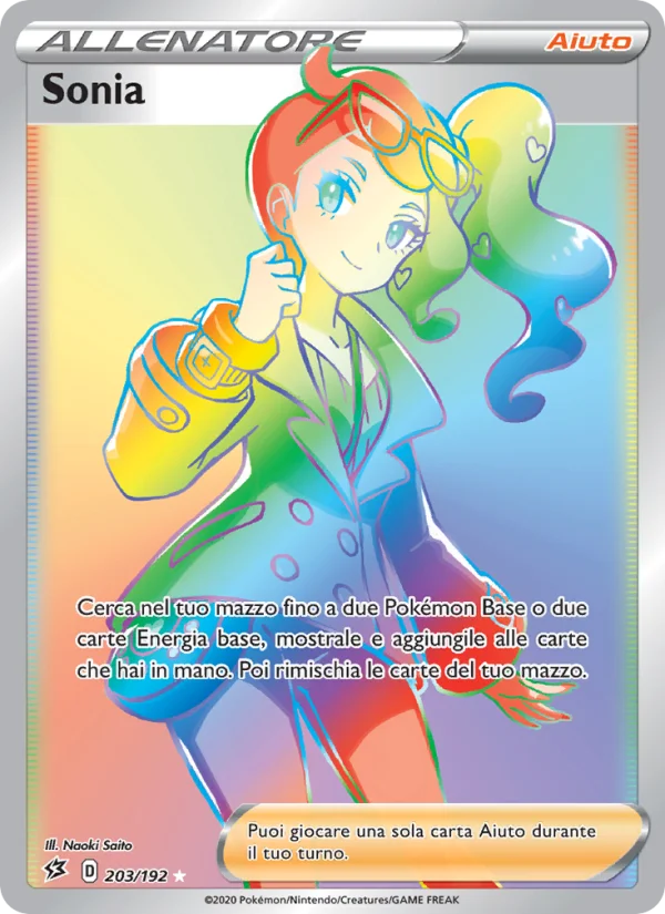 Sonia Fragore Ribelle carta Pokémon italiana RR