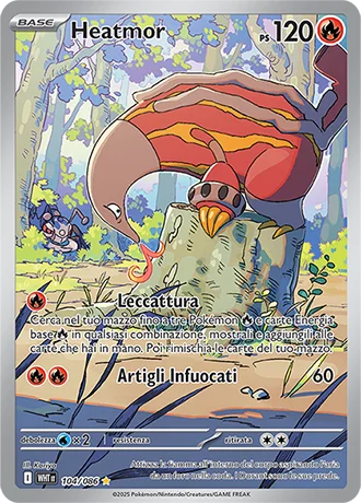 Heatmor Fuoco Bianco carta Pokémon italiana IR