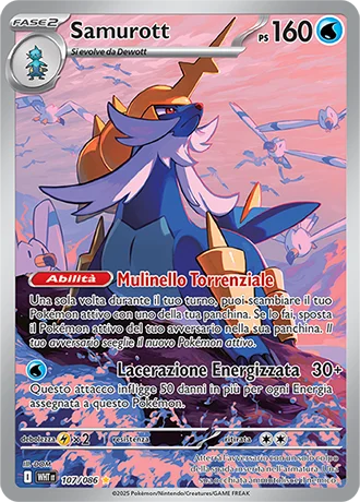 Samurott Fuoco Bianco carta Pokémon italiana IR