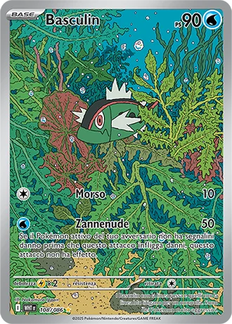 Basculin Fuoco Bianco carta Pokémon italiana IR