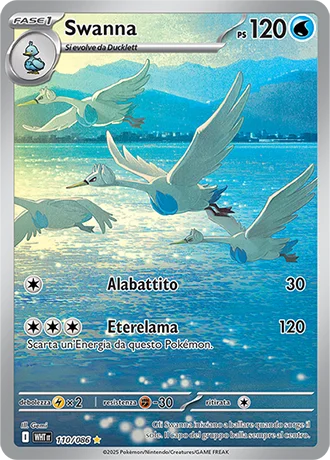 Swanna Fuoco Bianco carta Pokémon italiana IR