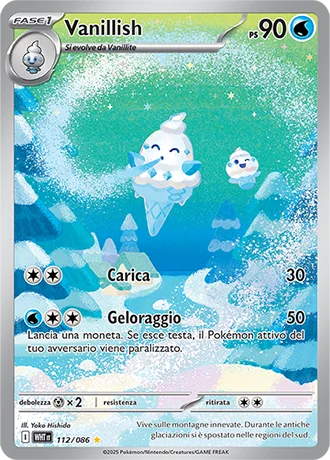 Vanillish Fuoco Bianco carta Pokémon italiana IR