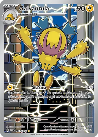 Galvantula Fuoco Bianco carta Pokémon italiana IR