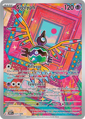 Sigilyph Fuoco Bianco carta Pokémon italiana IR