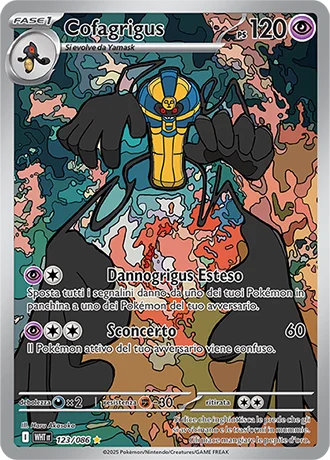 Cofagrigus Fuoco Bianco carta Pokémon italiana IR