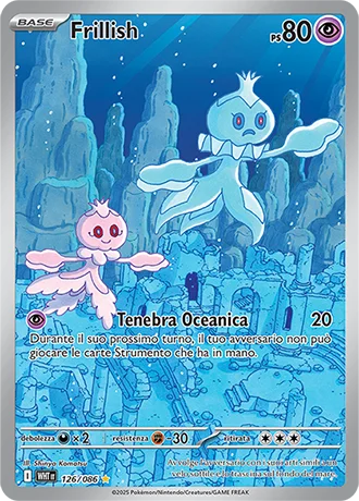 Frillish Fuoco Bianco carta Pokémon italiana IR
