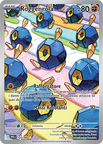 Roggenrola Fuoco Bianco carta Pokémon italiana IR