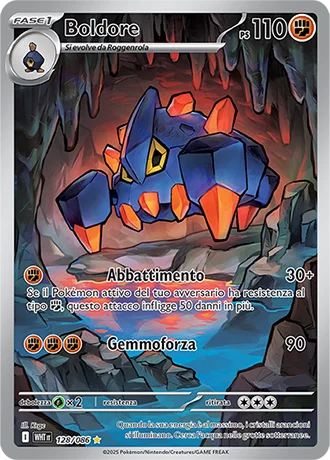 Boldore Fuoco Bianco carta Pokémon italiana IR