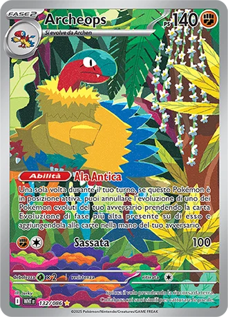 Archeops Fuoco Bianco carta Pokémon italiana IR