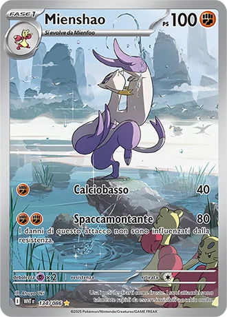 Mienshao Fuoco Bianco carta Pokémon italiana IR