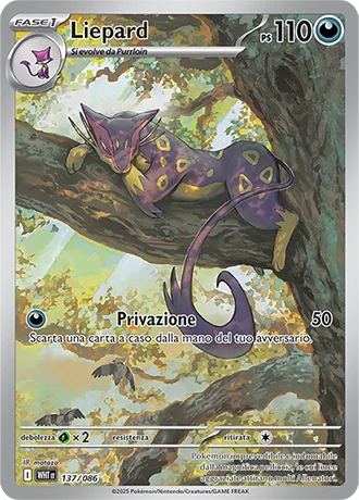 Liepard Fuoco Bianco carta Pokémon italiana IR