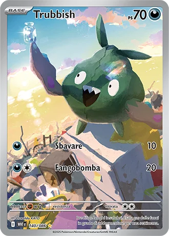 Trubbish Fuoco Bianco carta Pokémon italiana IR