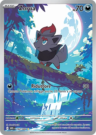 Zorua Fuoco Bianco carta Pokémon italiana IR