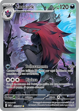 Zoroark Fuoco Bianco carta Pokémon italiana IR
