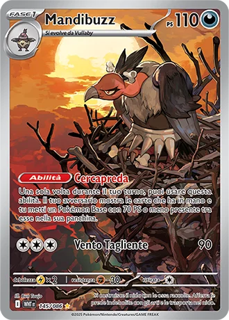 Mandibuzz Fuoco Bianco carta Pokémon italiana IR