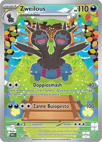 Zweilous Fuoco Bianco carta Pokémon italiana IR