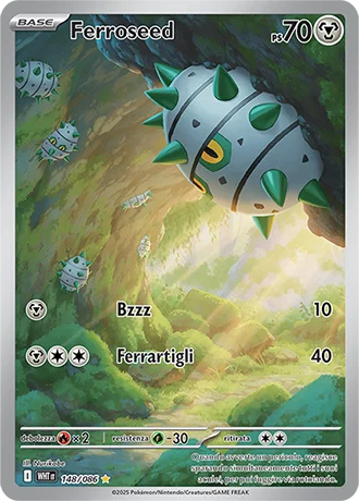 Ferroseed Fuoco Bianco carta Pokémon italiana IR