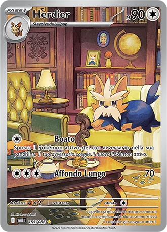 Herdier Fuoco Bianco carta Pokémon italiana IR