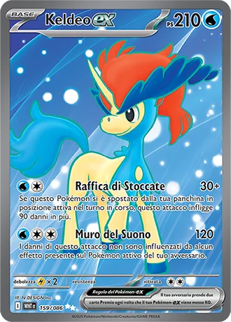 Keldeo ex Fuoco Bianco carta Pokémon italiana UR