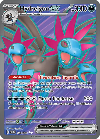 Hydreigon ex Fuoco Bianco carta Pokémon italiana UR