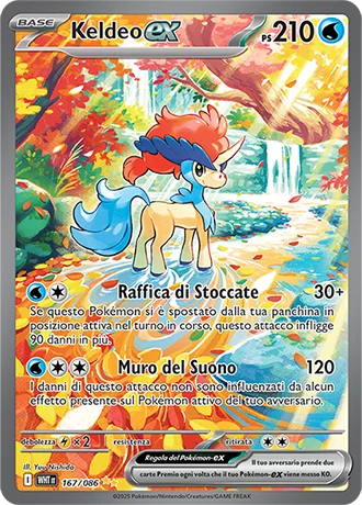 Keldeo ex Fuoco Bianco carta Pokémon italiana SIR