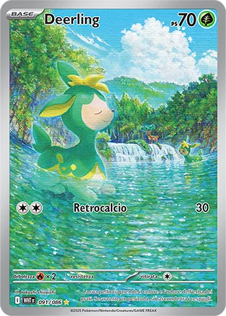 Deerling Fuoco Bianco carta Pokémon italiana IR