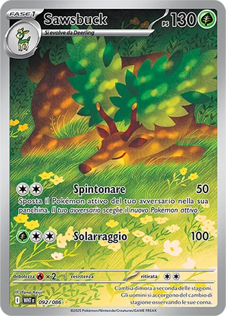 Sawsbuck Fuoco Bianco carta Pokémon italiana IR