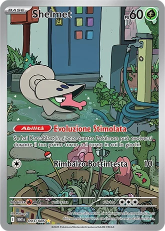 Shelmet Fuoco Bianco carta Pokémon italiana IR