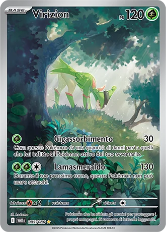 Virizion Fuoco Bianco carta Pokémon italiana IR