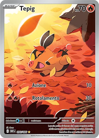 Tepig Fuoco Bianco carta Pokémon italiana IR