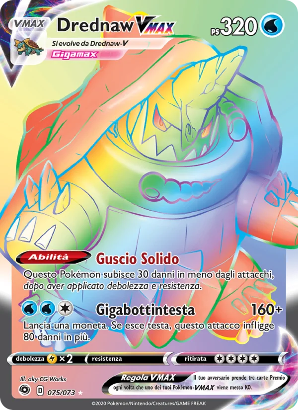 Drednaw VMAX Futuri Campioni carta Pokémon italiana RR