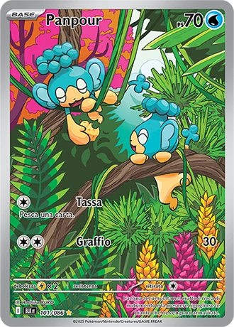 Panpour Luce Nera carta Pokémon italiana IR