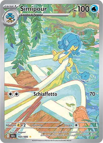 Simipour Luce Nera carta Pokémon italiana IR