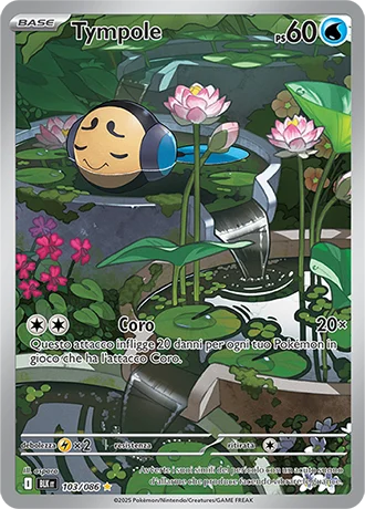 Tympole Luce Nera carta Pokémon italiana IR