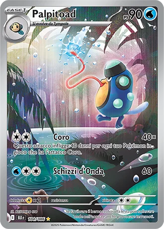 Palpitoad Luce Nera carta Pokémon italiana IR