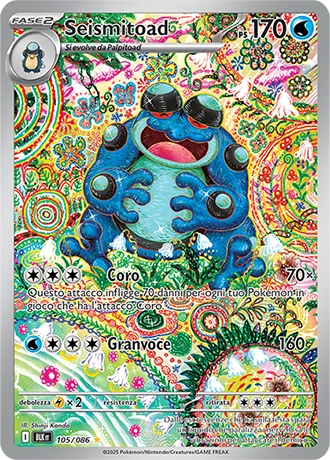 Seismitoad Luce Nera carta Pokémon italiana IR