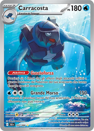Carracosta Luce Nera carta Pokémon italiana IR