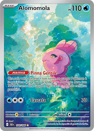 Alomomola Luce Nera carta Pokémon italiana IR
