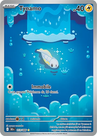Tynamo Luce Nera carta Pokémon italiana IR