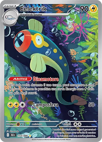 Eelektrik Luce Nera carta Pokémon italiana IR