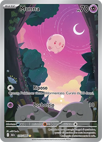 Munna Luce Nera carta Pokémon italiana IR