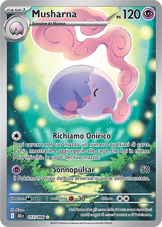 Musharna Luce Nera carta Pokémon italiana IR