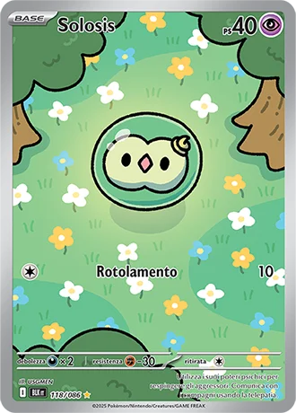 Solosis Luce Nera carta Pokémon italiana IR