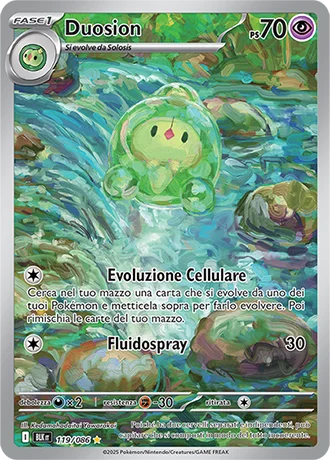 Duosion Luce Nera carta Pokémon italiana IR