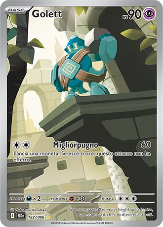 Golett Luce Nera carta Pokémon italiana IR